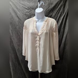 Maeve Cream Button-Down Blouse